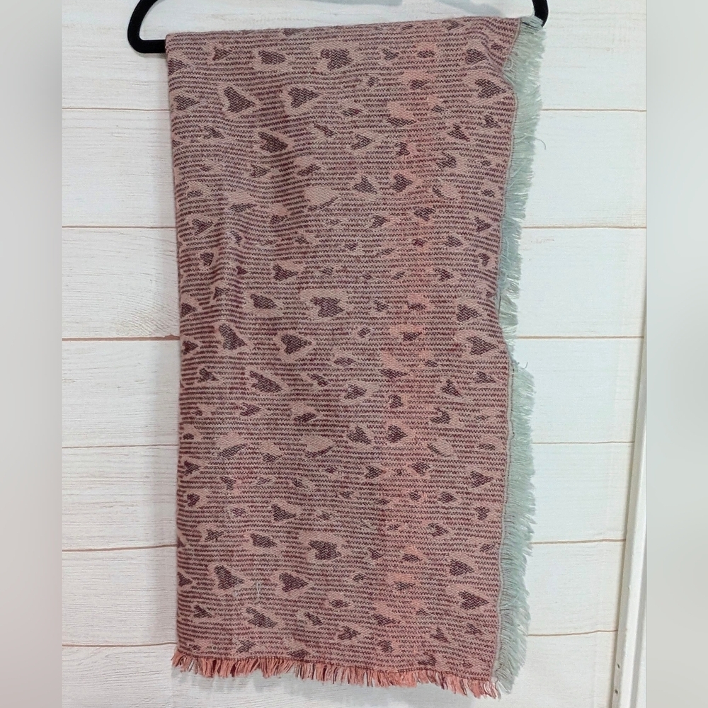 Guc Bimba Y Lola  Pink 🩷 Heart Animal Print Blanket Scarf 🧣